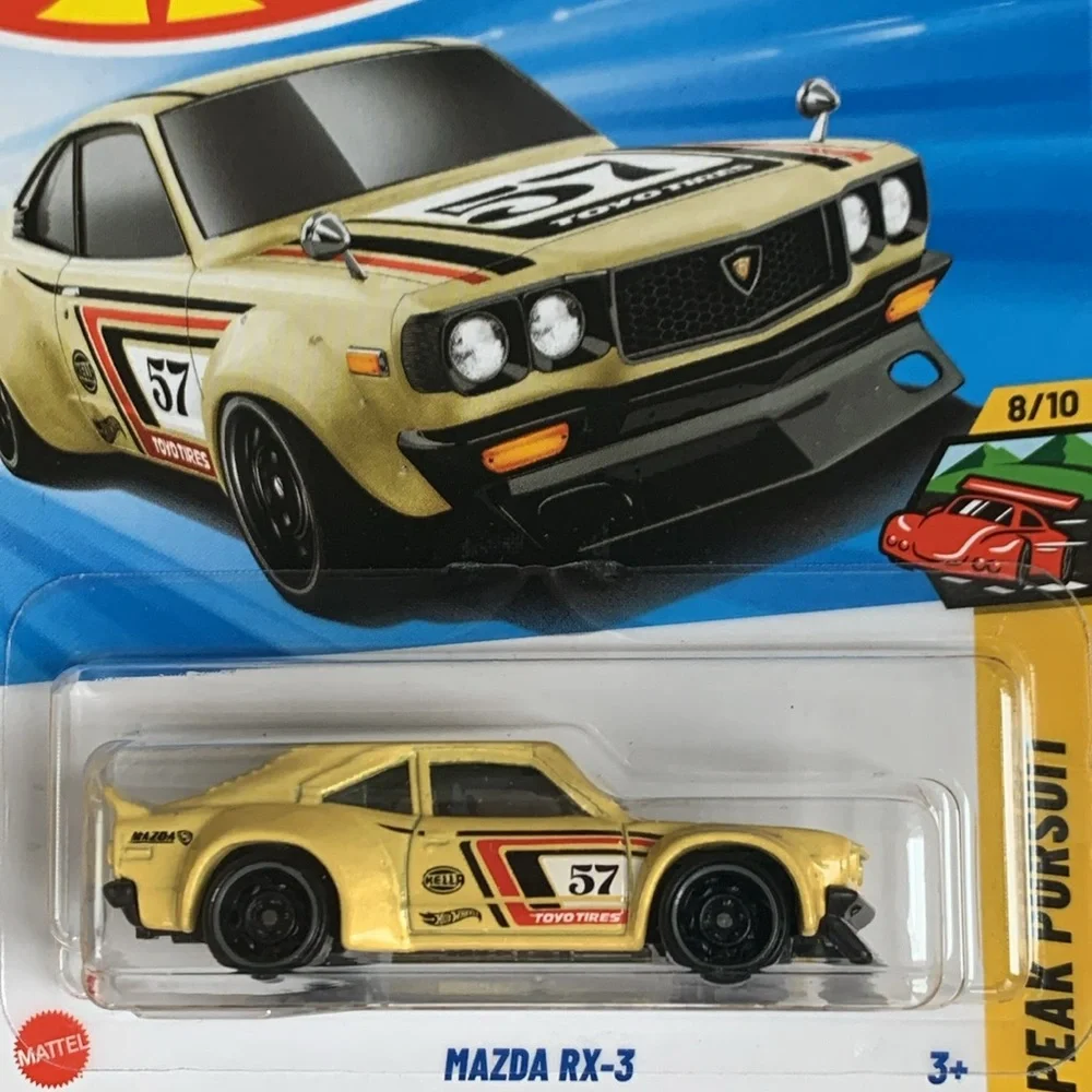 Mazda RX-3 Hot Wheels Peak Pursuit Yellow Japanese Race Car Hotwheels JDM Racing